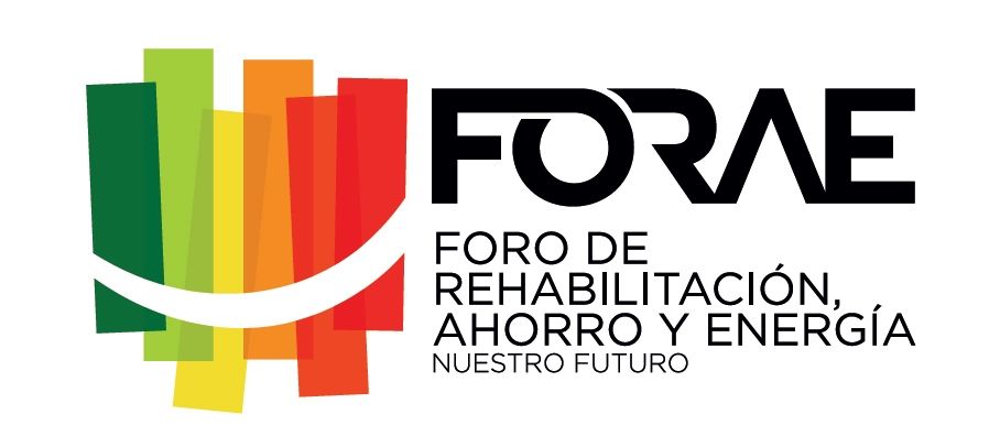 La imagen corporativa que da identidad al I Foro FORAE Primera edición del Foro Rehabilitación, Ahorro y Energía (FORAE)